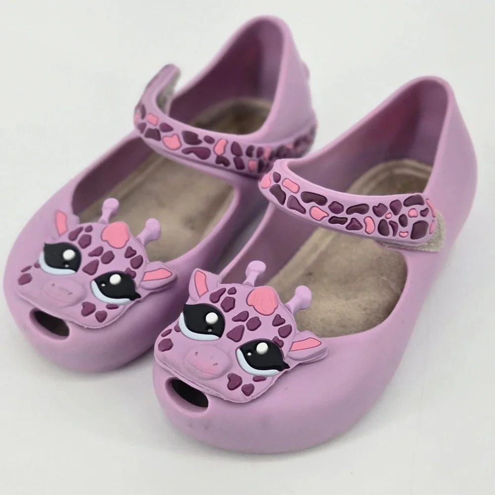 Mini Melissa Ultragirl IV Lilac Purple Giraffe Jelly Mary Jane Shoes Toddler 7